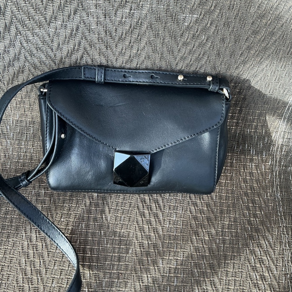 Vince Camuto Black Leather LEFTO Convertible Crossbody Bag